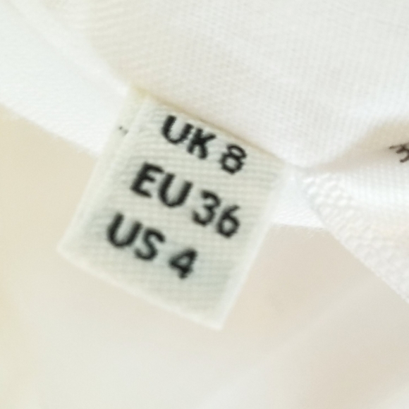 Whistles White Relaxed Leg Cropped Flare Linen Blend Pants Lightweight Flowy EUC - Picture 11 of 16